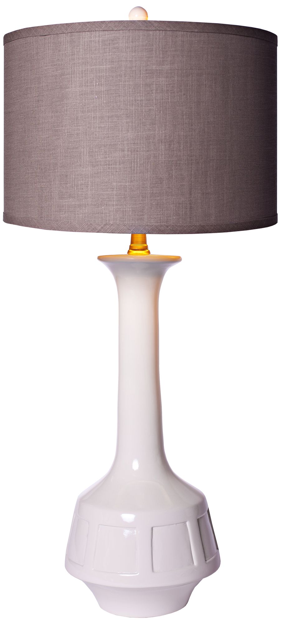 Bella Chalk Contemporary White Table Lamp