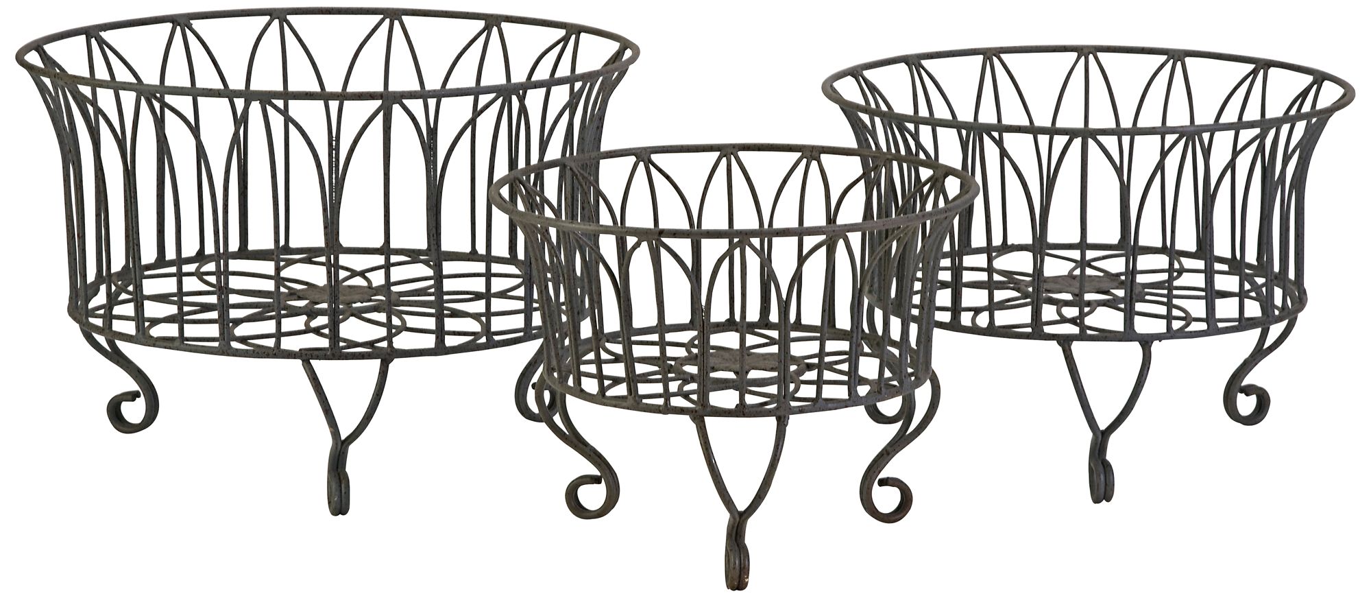 Set of 3 Joycelyn Metal Wire Baskets