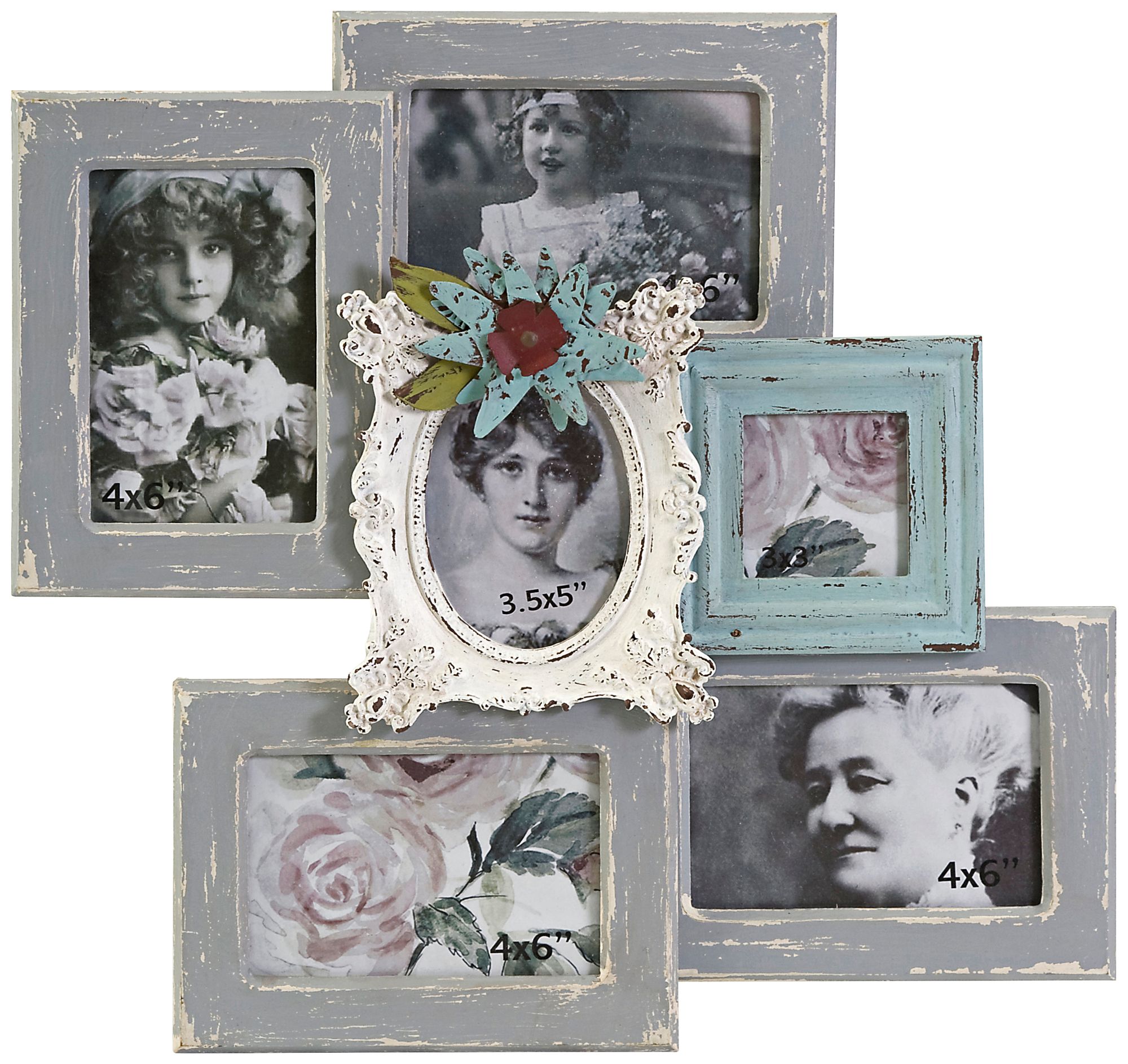 Blake Flower 6-Photo Collage Photo Frame