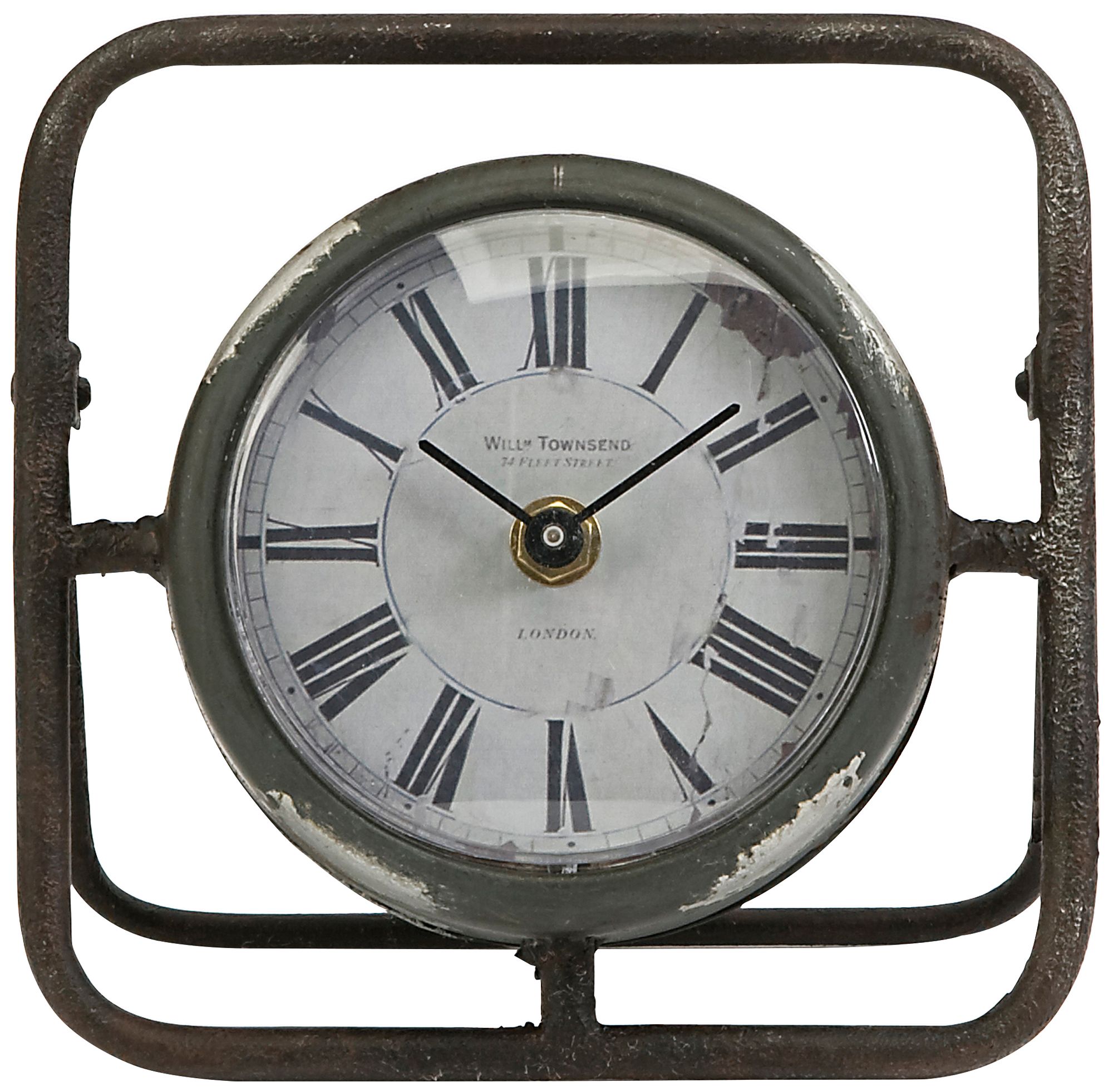 Baron Small Wrought Iron Antique Clock