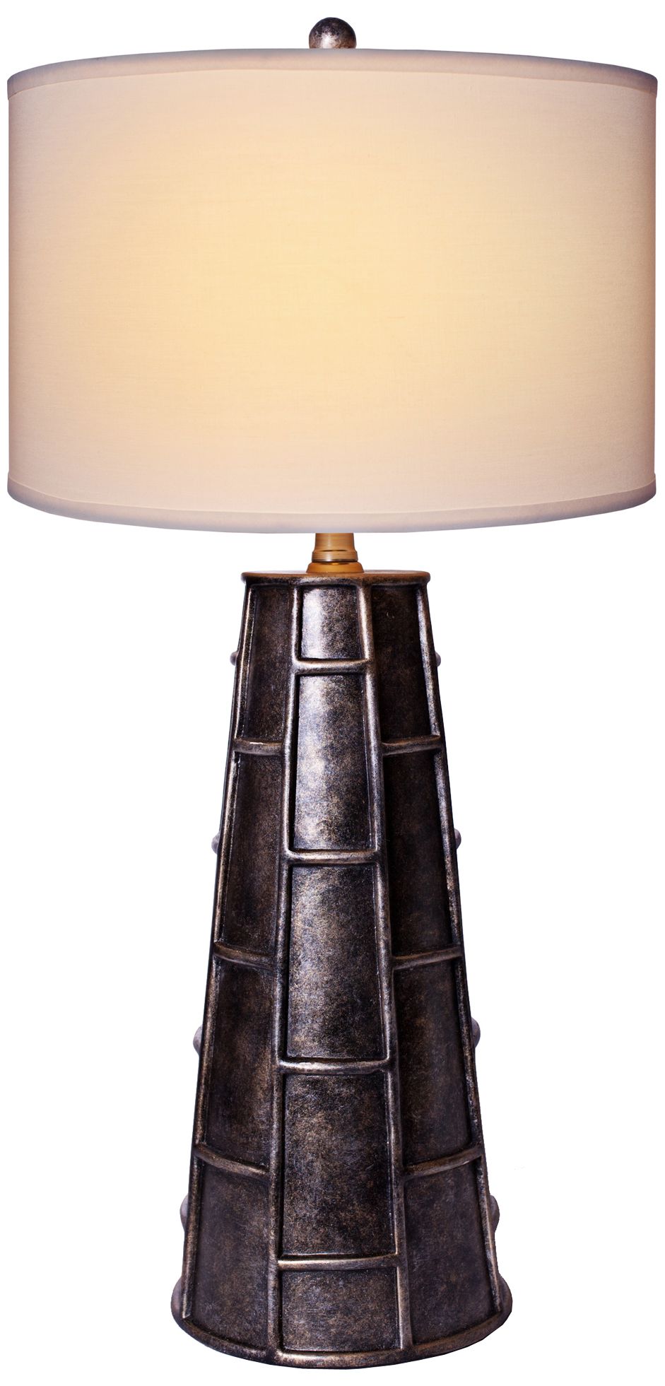 Sydney Aged Silver Contemporary Table Lamp