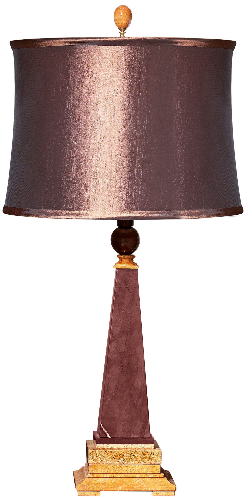 Perseus Chocolate and Caramel Marble Table Lamp
