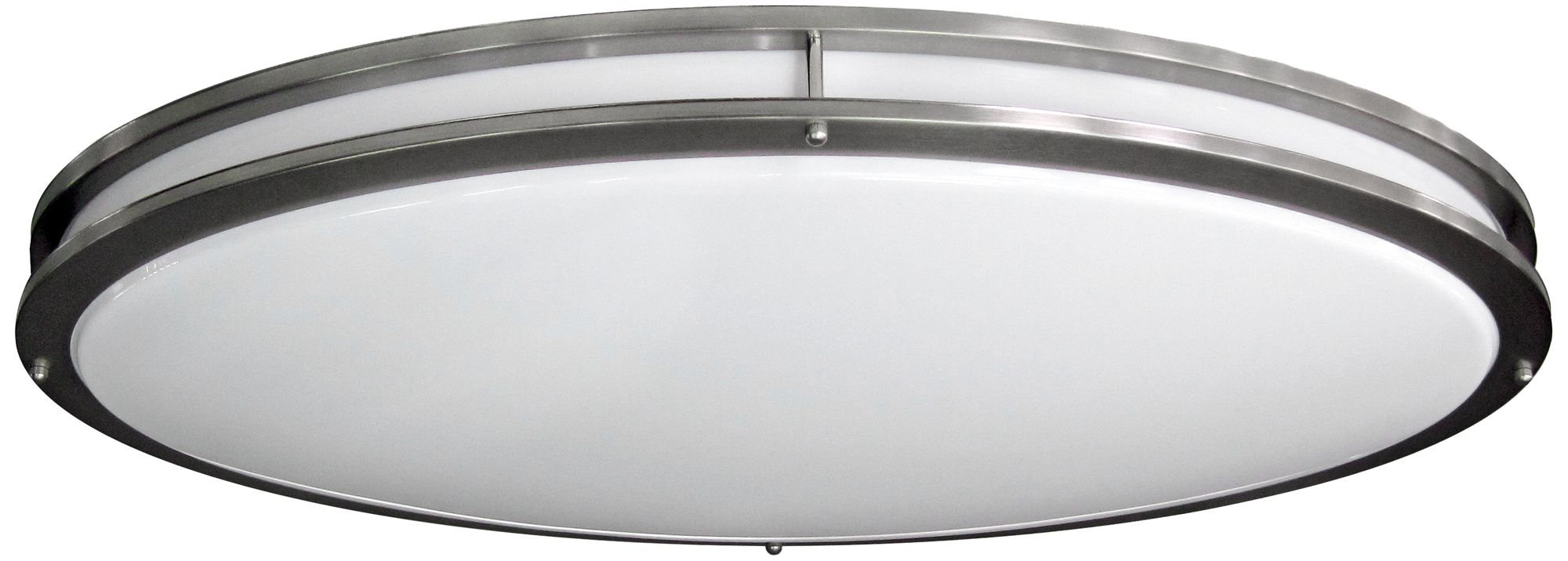 Nickel Oval 32 1/2" Wide LED Ceiling Light