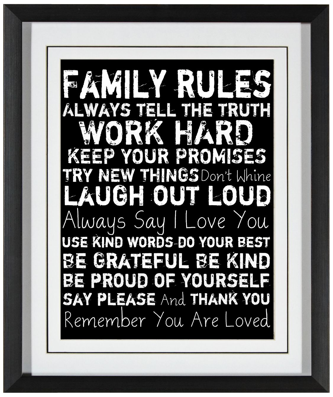 Family Rules II 21 1/2" High Wall Art