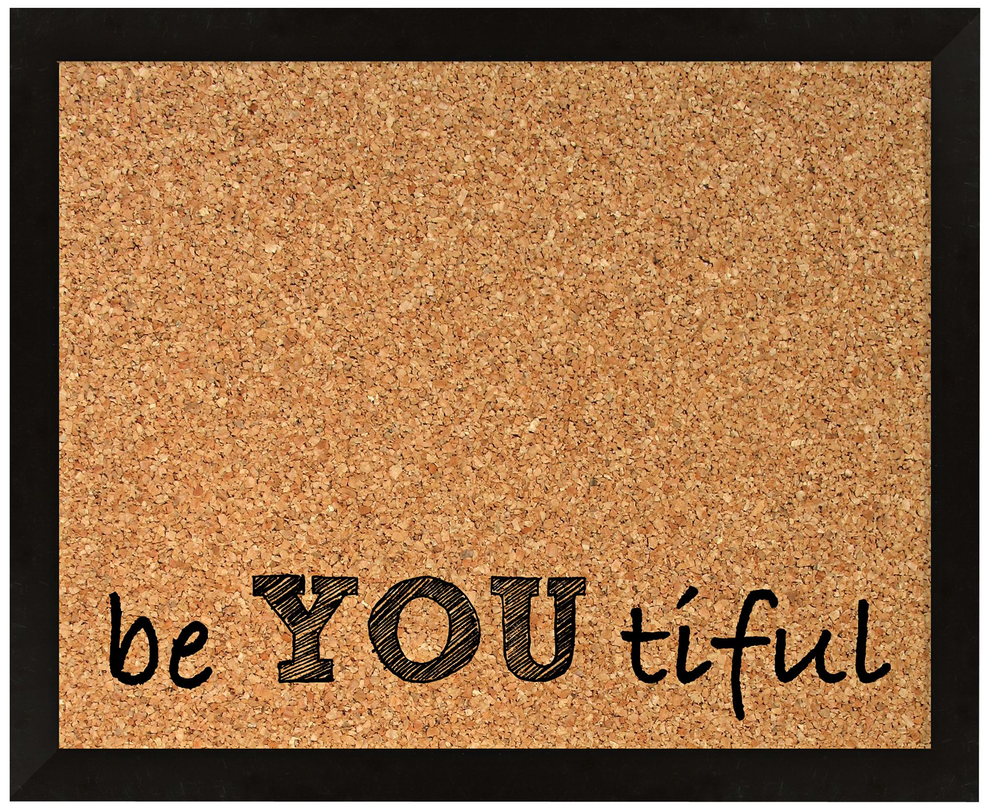 Be You Tiful Silkscreened 22" Wide Corkboard