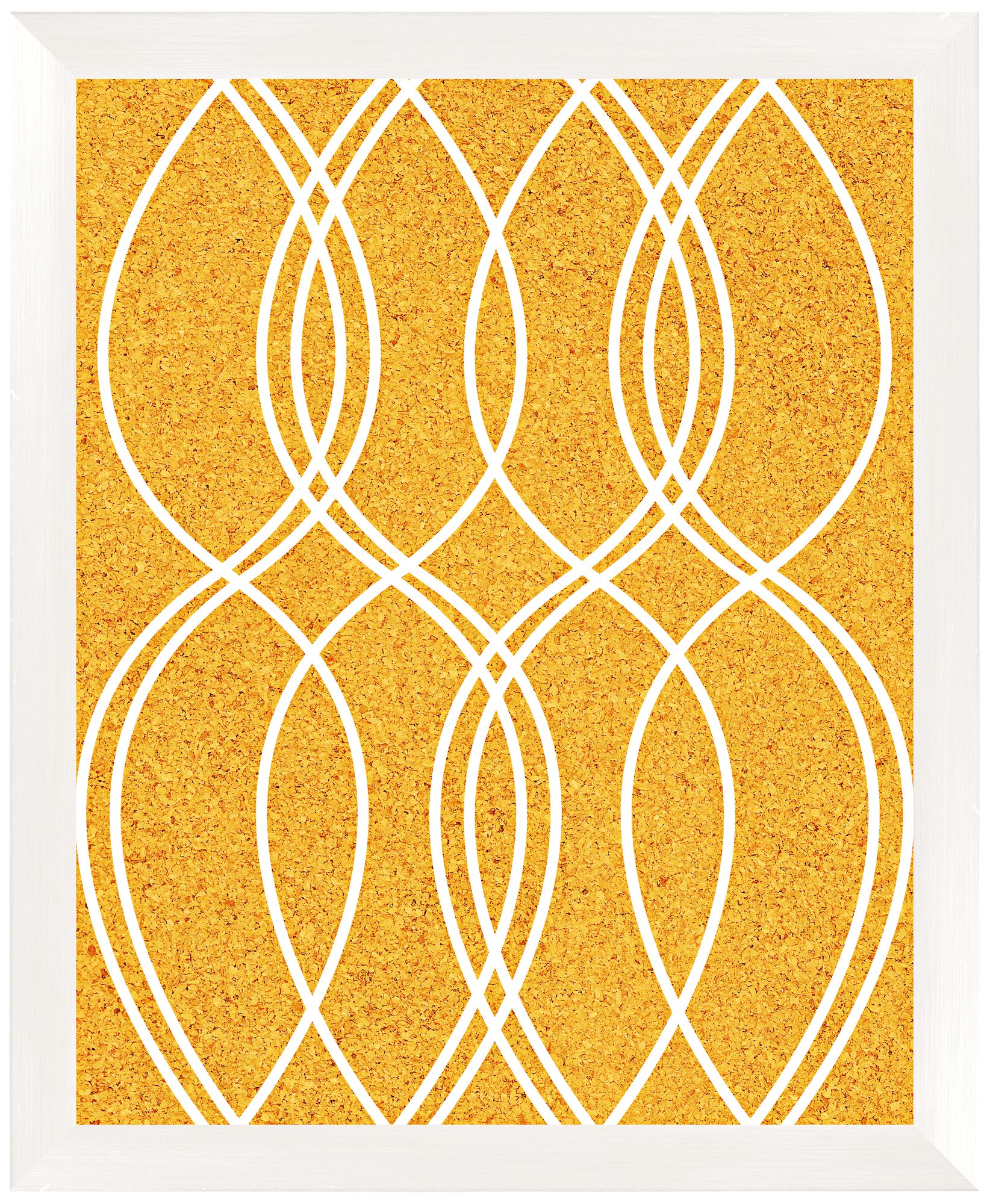 Wave Pattern Silkscreened 22" Wide Corkboard