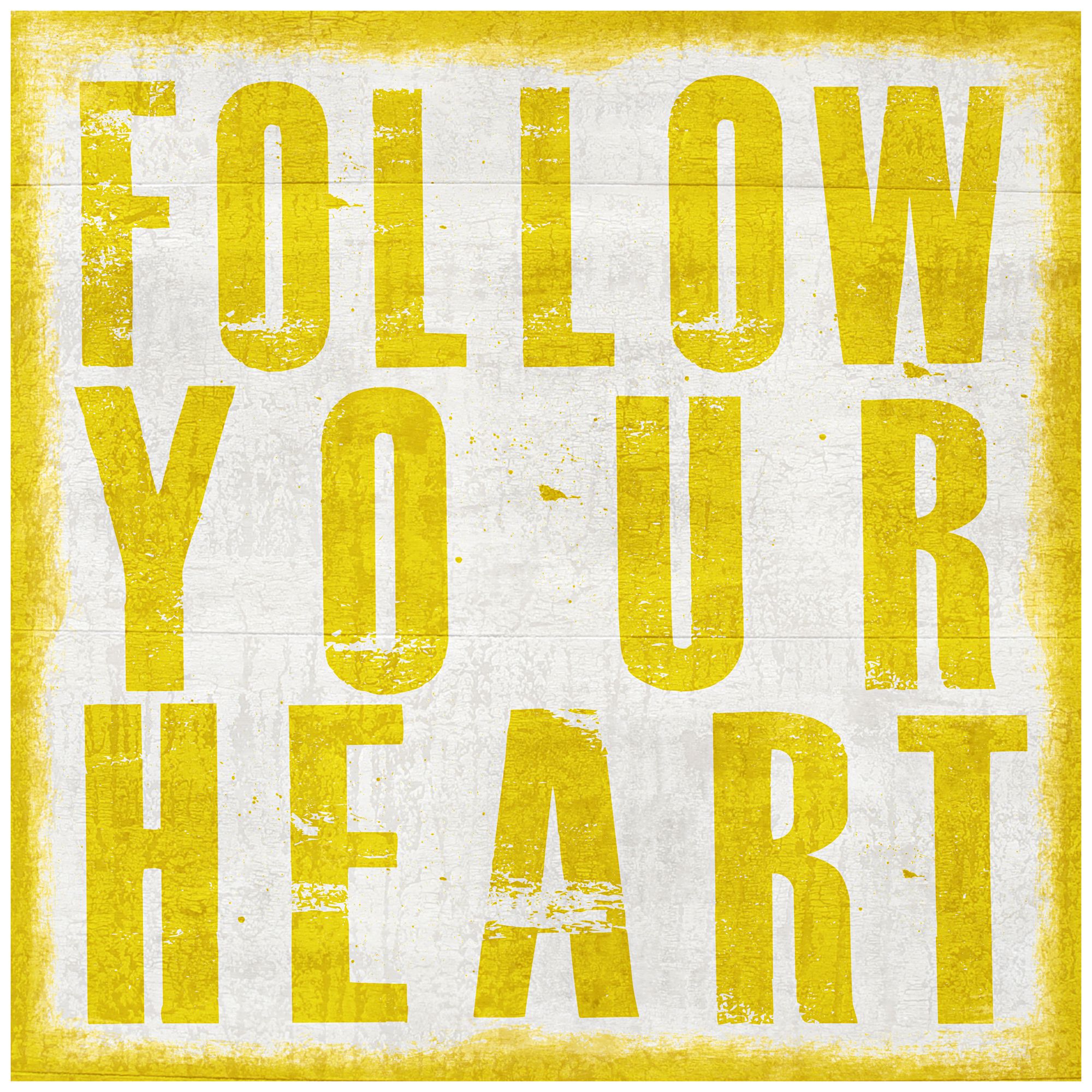 Follow Your Heart 20" High Canvas Wall Art