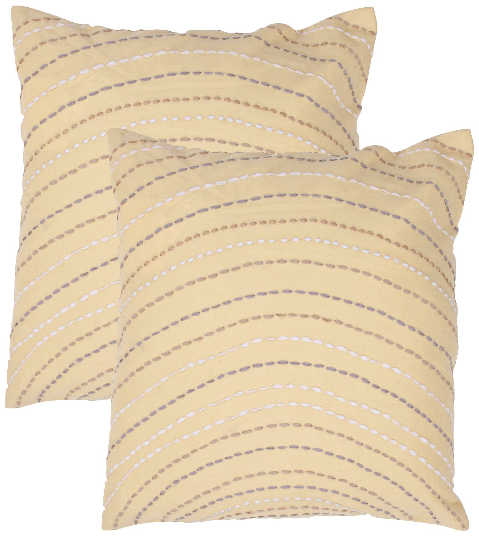 Tribal Textural Citrine 18" Square Throw Pillow