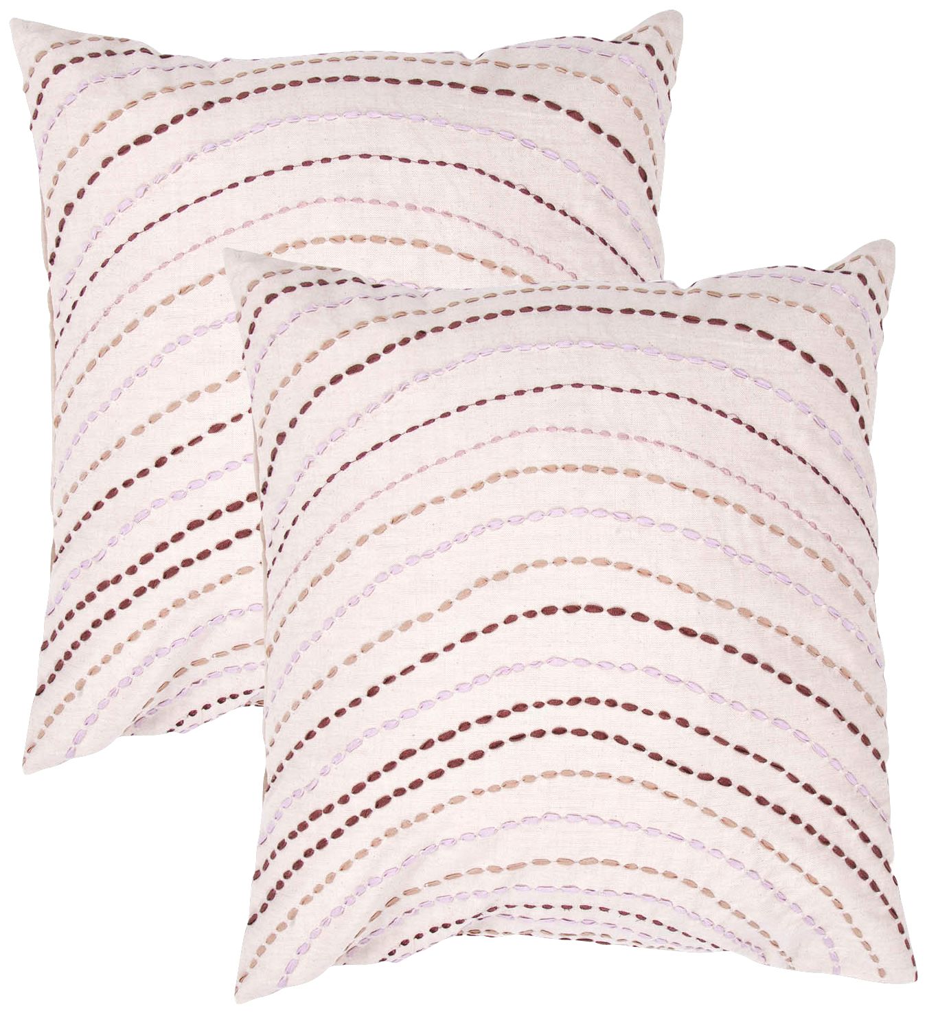 Tribal Textural Flax 18" Square Throw Pillow