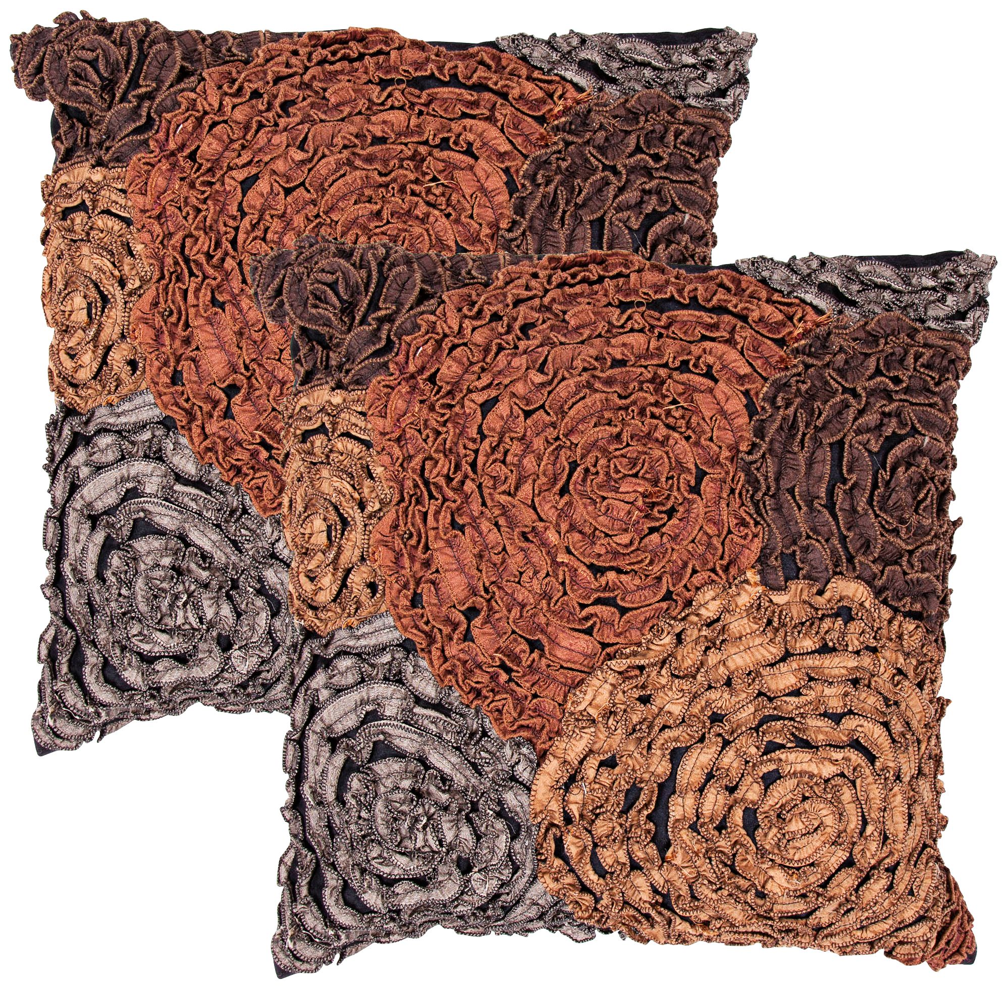 Houston Textural Black 18" Square Throw Pillow