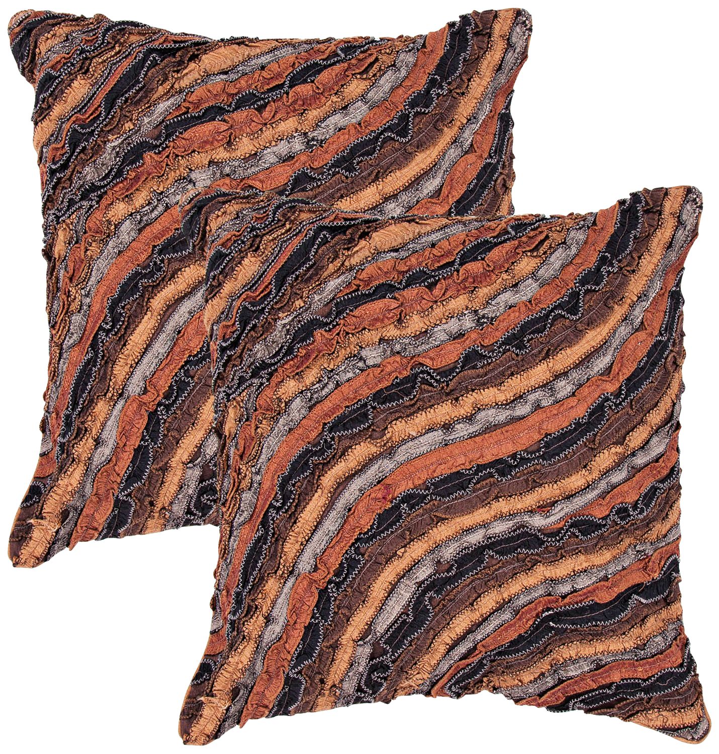 Houston Textural Chocolate 18" Square Throw Pillow