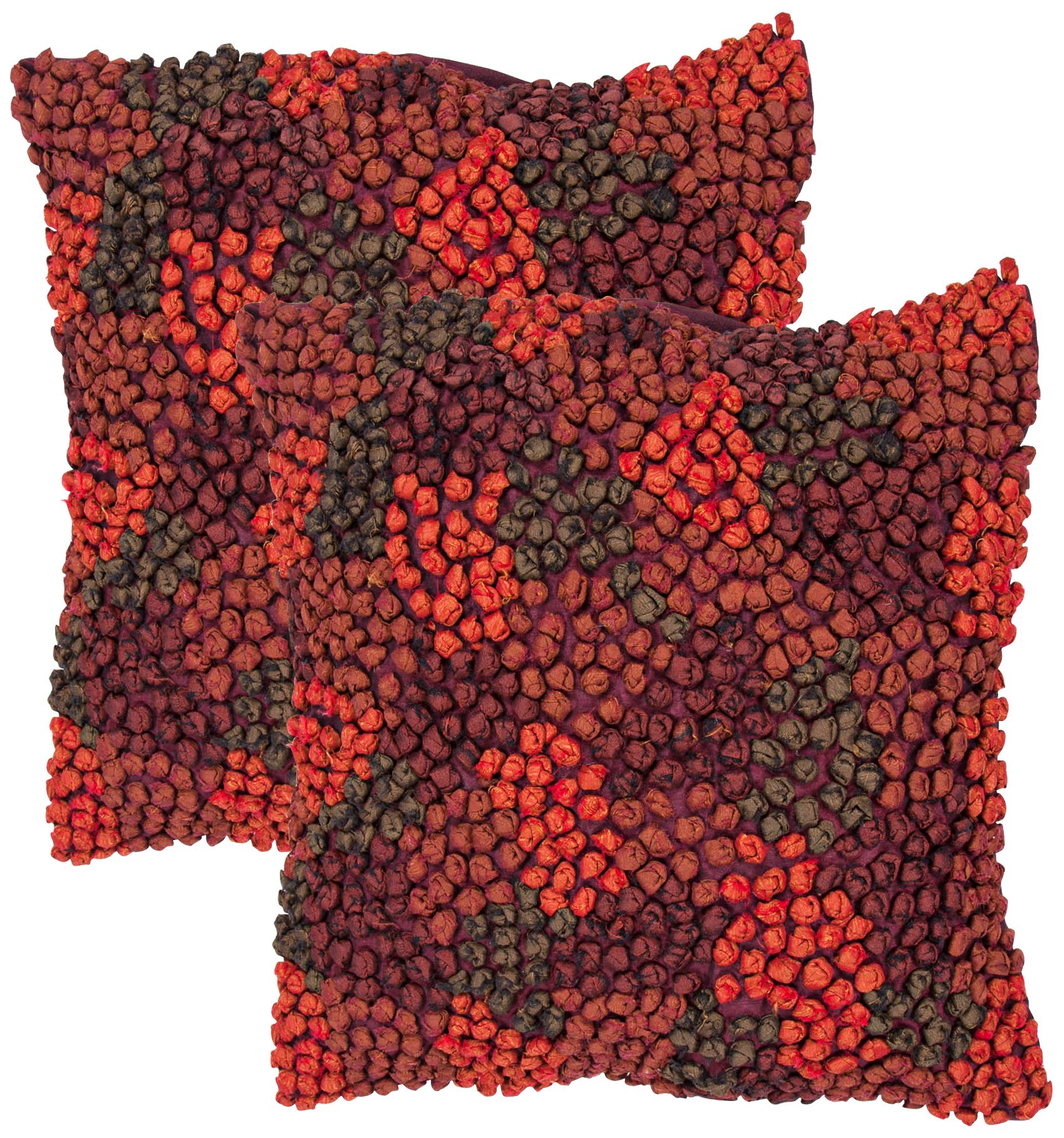 Houston Textural Burgundy Multi 18" Square Throw Pillow
