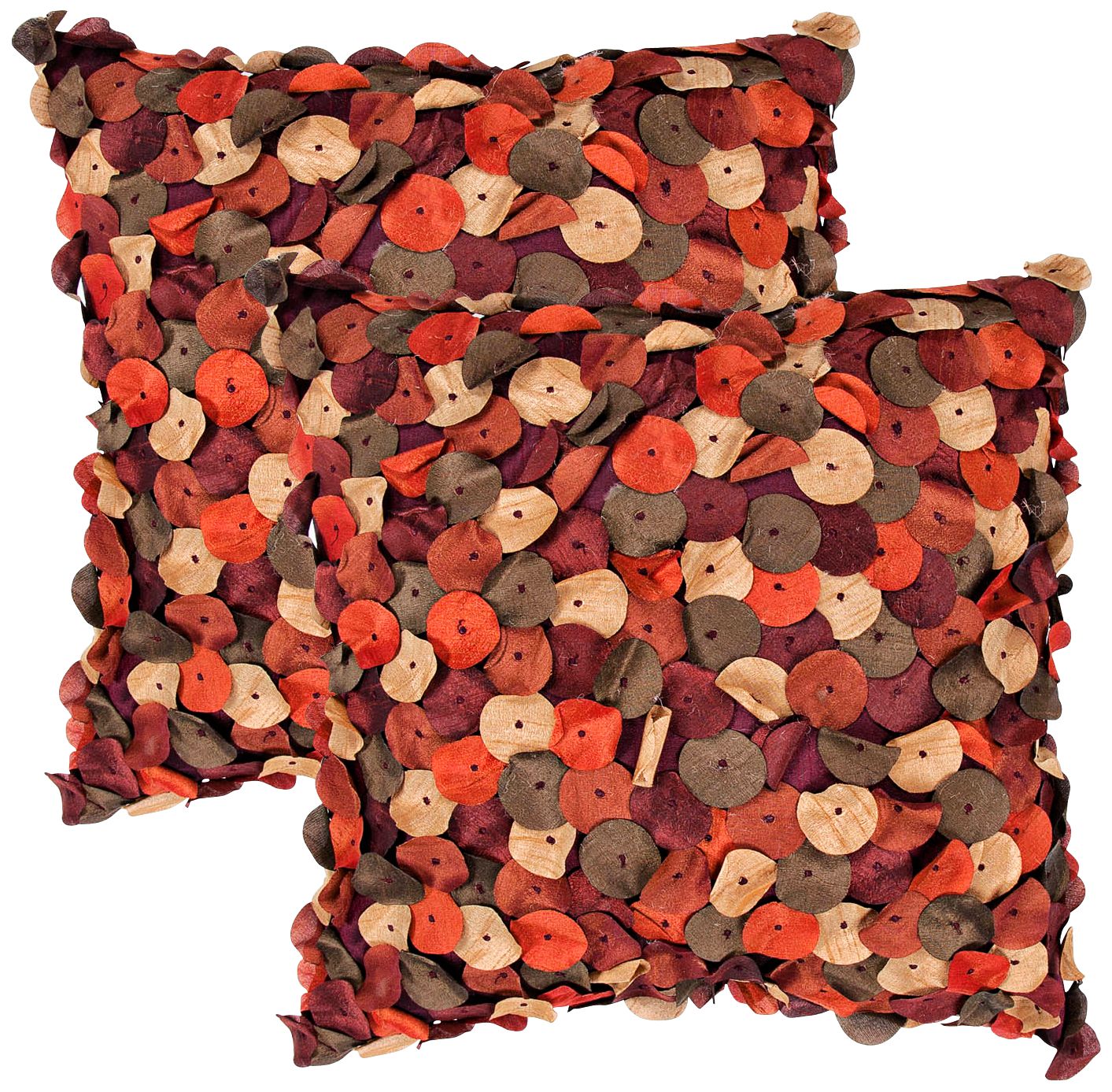 Houston Textural Burgundy 18" Square Cotton Throw Pillow