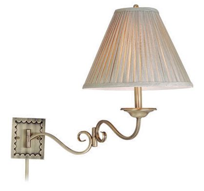 Mont Blanc Antique Brass 19" High Swing Arm Wall Lamp