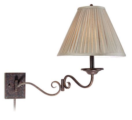 Mont Blanc Aztec Bronze 19" High Swing Arm Wall Lamp