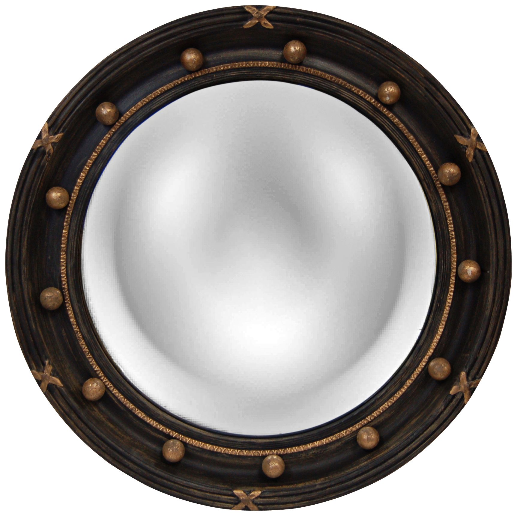 Regency 22" High Convex Round Wall Mirror