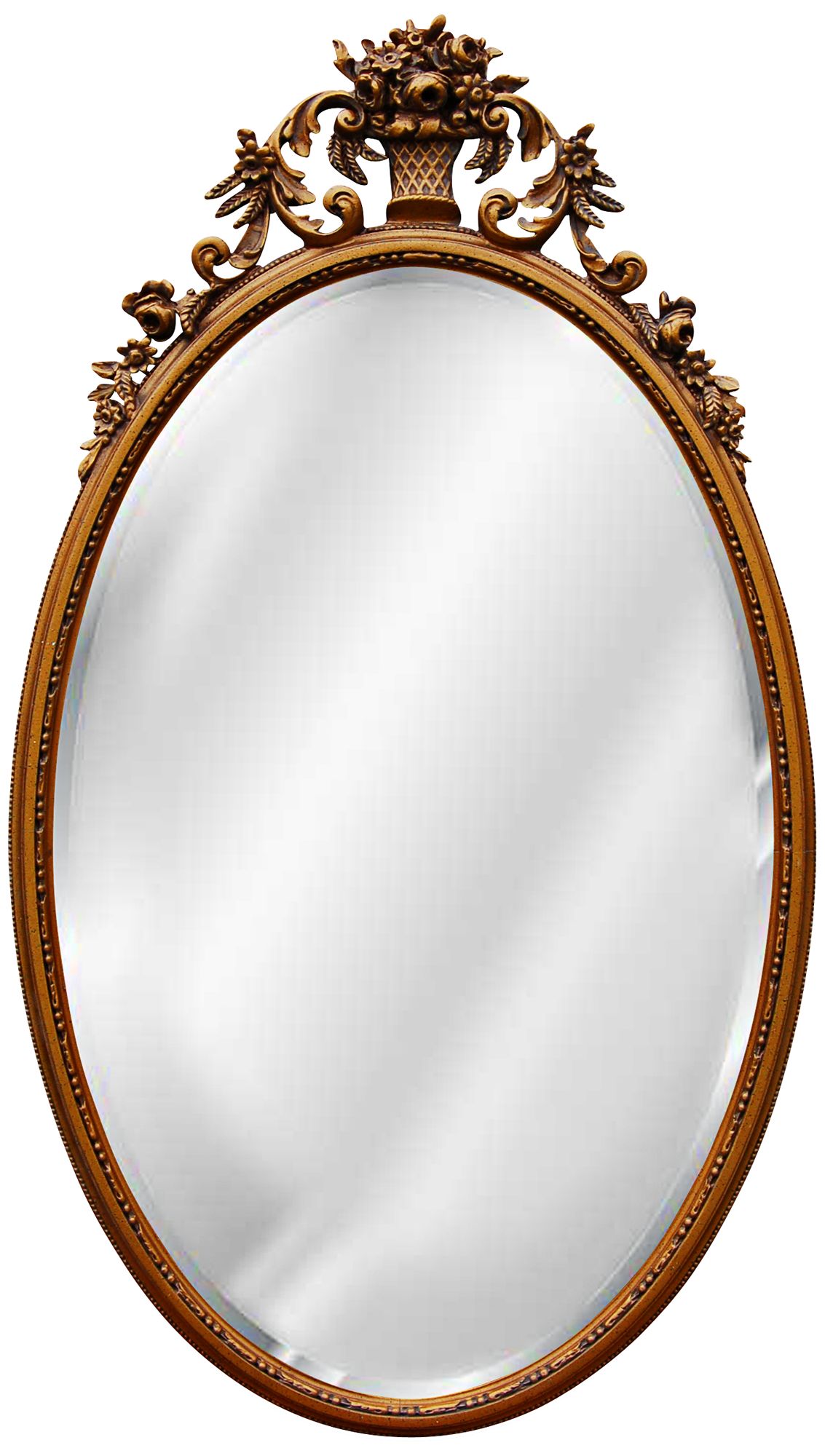 Bow Top 40" High Bronze Oval Wall Mirror