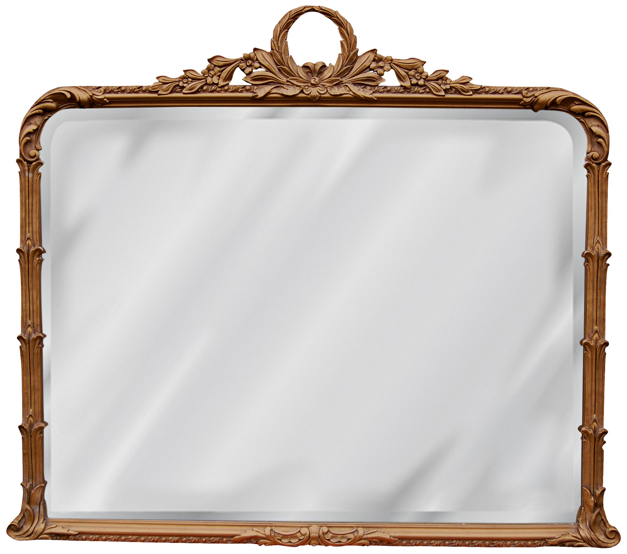 Classic Buffet 37 1/4" Wide Antique Gold Wall Mirror