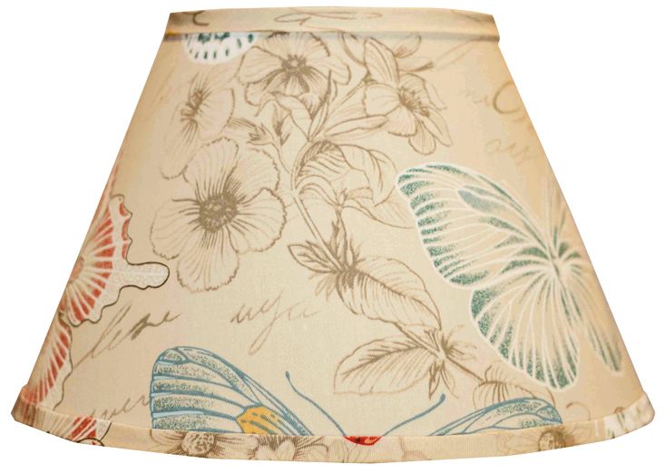 Colored Butterflies Empire Lamp Shade 9x16x12 (Spider)