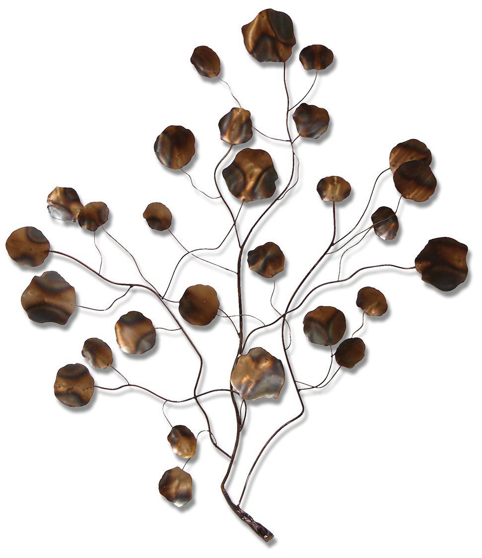 Leaf And Branch 39 1/2" High Metal Wall Art