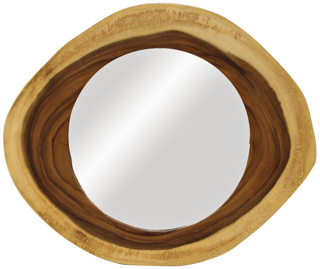 Acacia 24" Wide Natural Wood Frame Wall Mirror