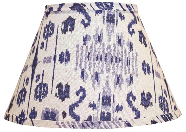 Indigo Ikat Empire Lamp Shade 6x12x8 (Spider)