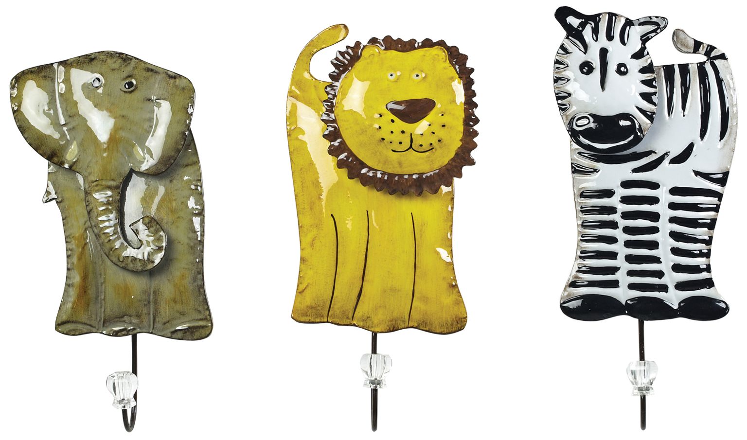 Set of 3 Animal Wall Hooks