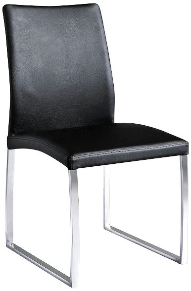 Set of 2 Primo Black Leatherette Side Chairs