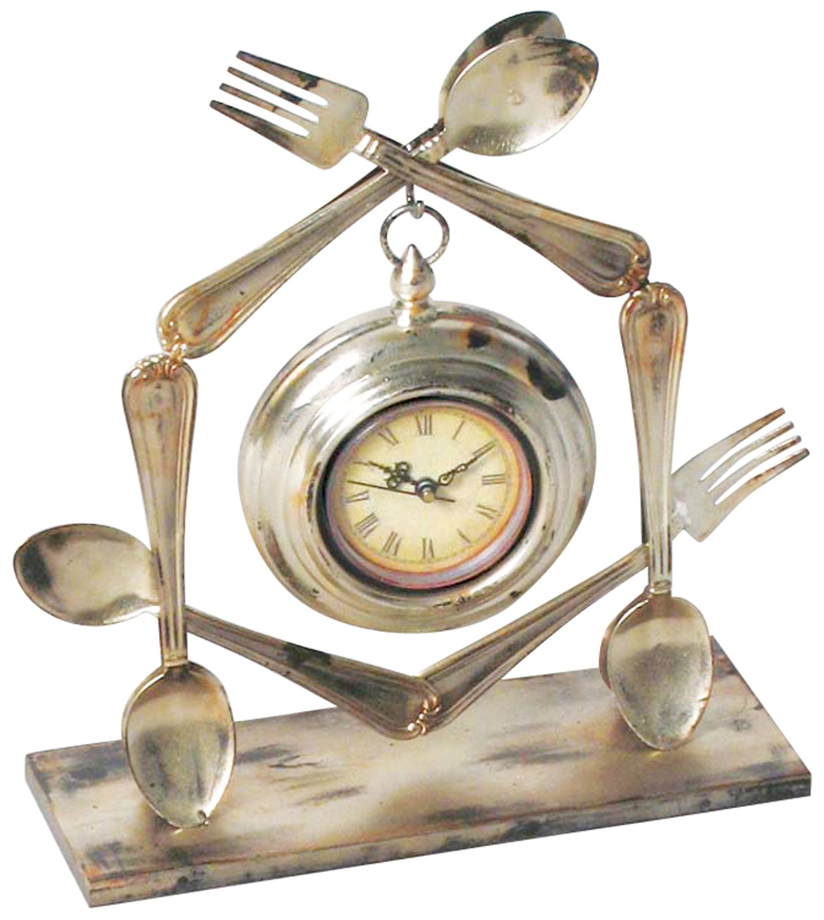 Utensil Metal Wall Clock