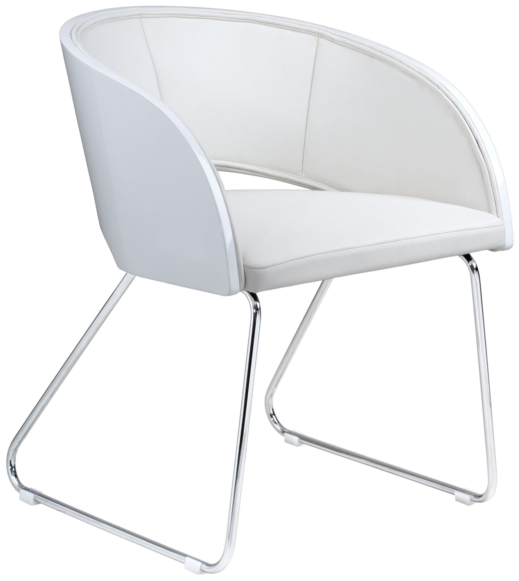 Alpha Modern White Club Chair