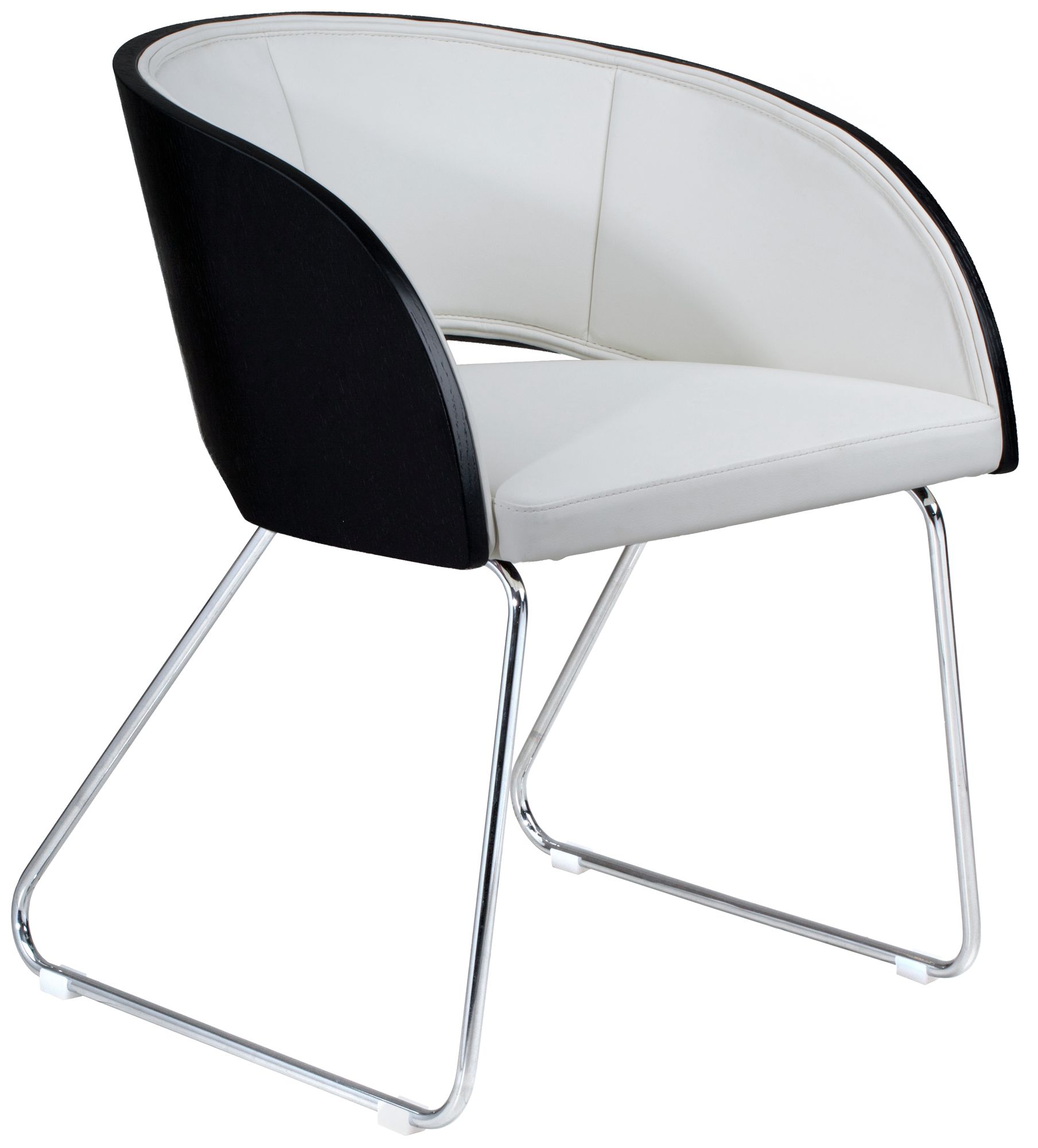 Delta Modern Black and White Club Chair