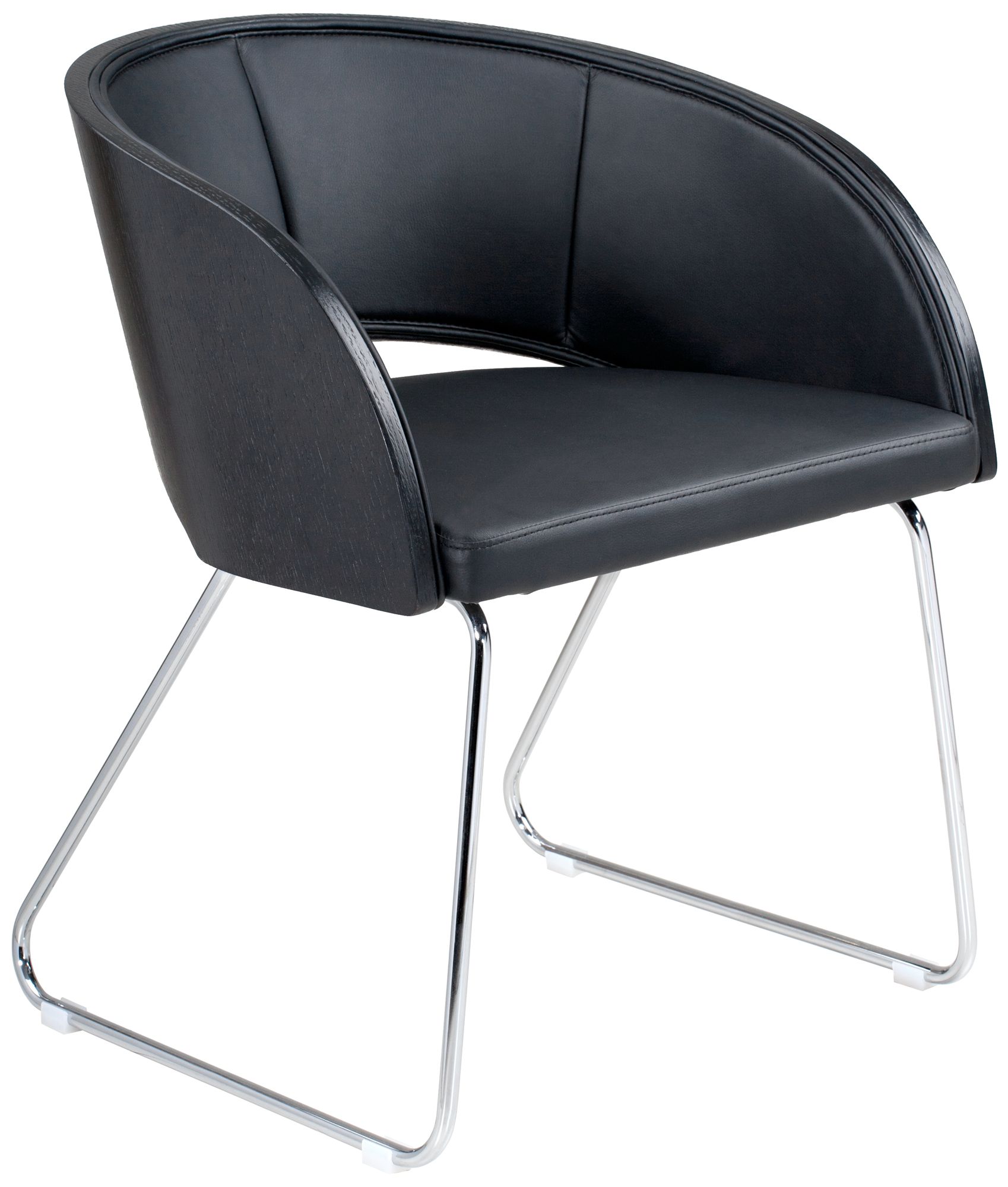 Gamma Modern Black Club Chair