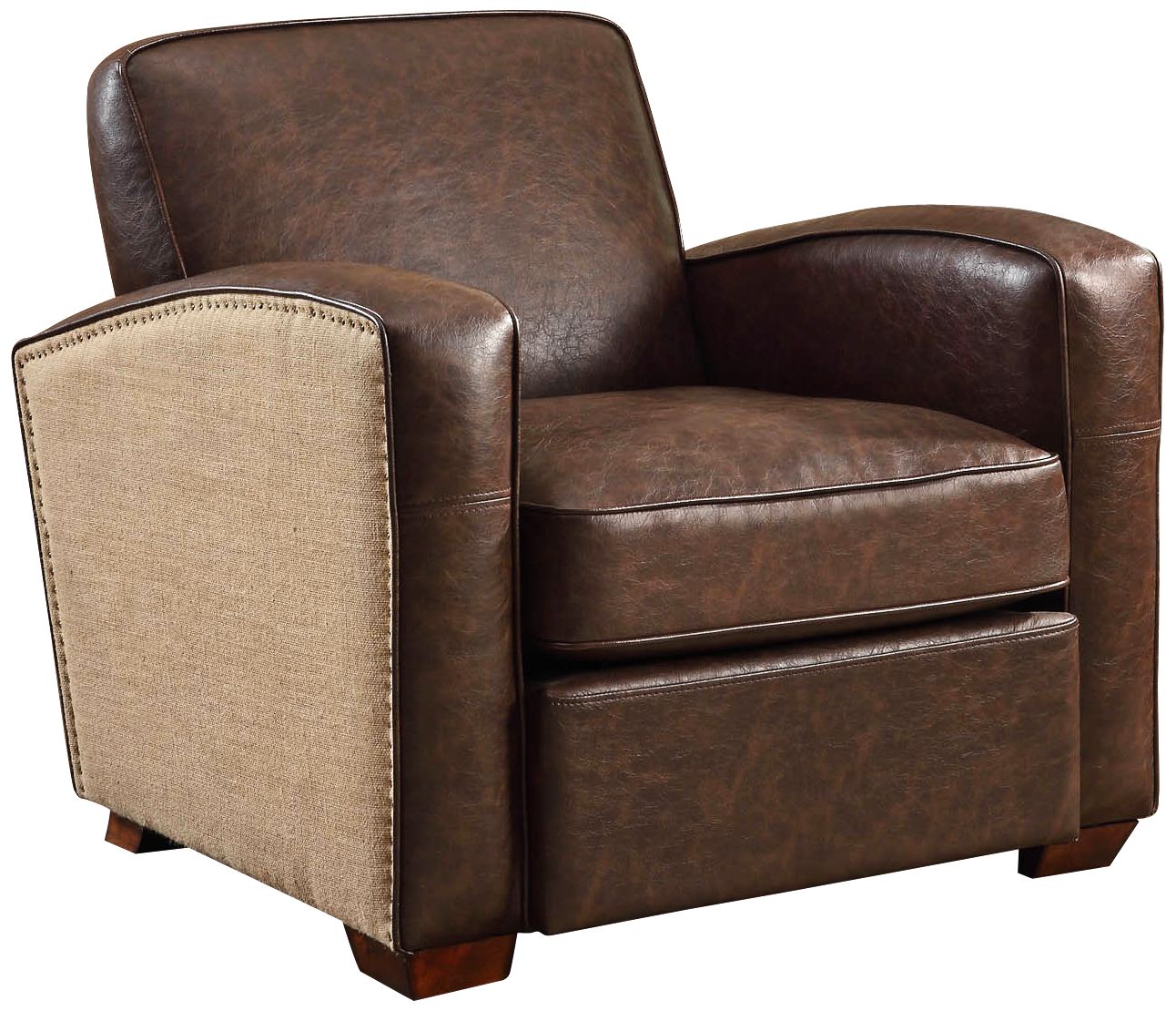Tucker Natural Jute Antique Brown Armchair