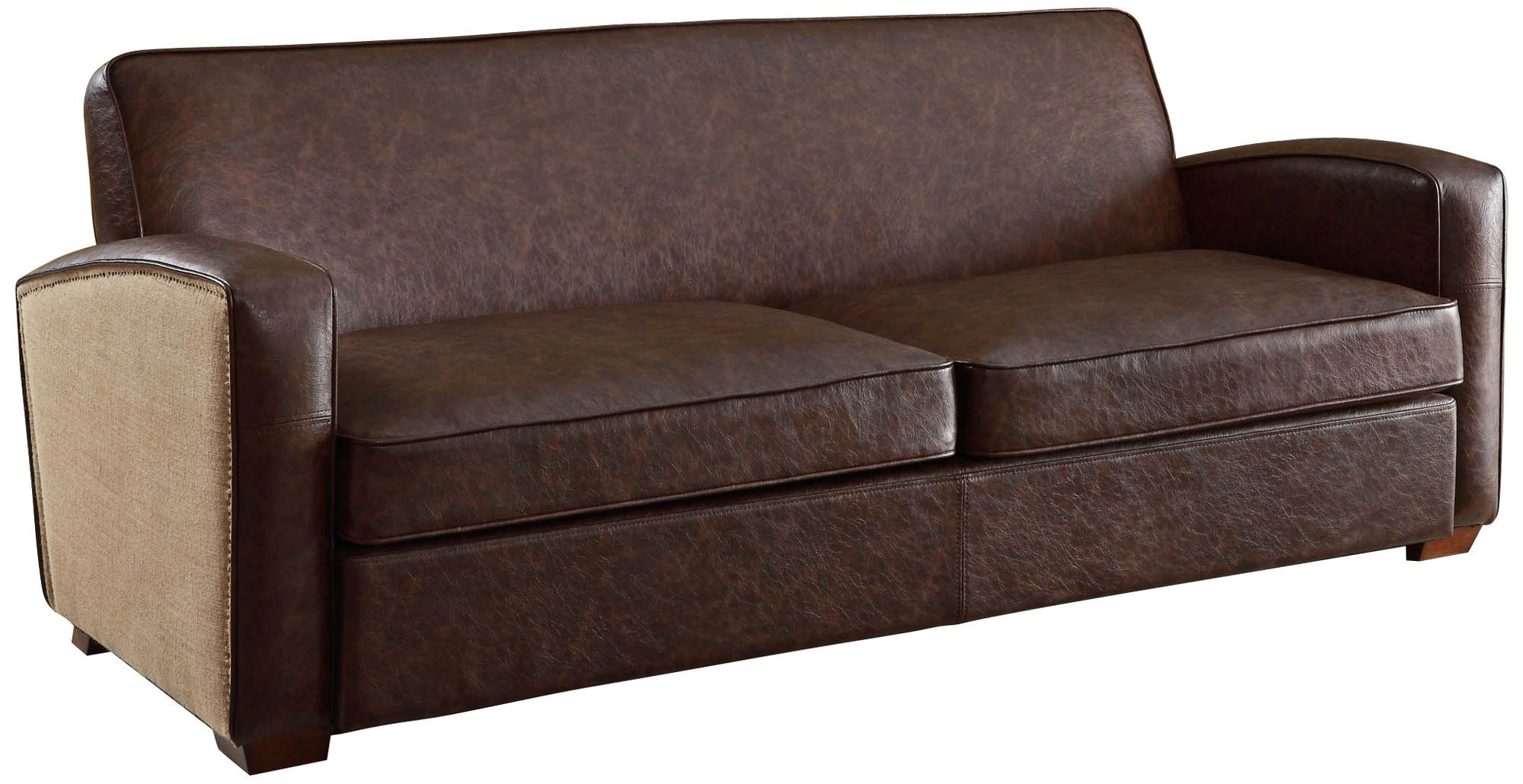 Tucker Natural Jute Antique Brown Sofa