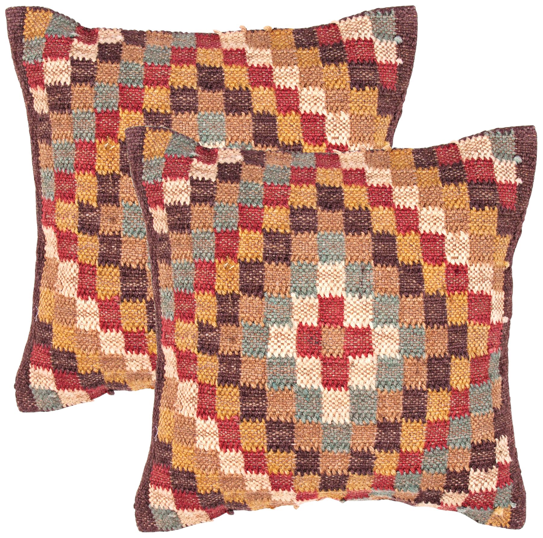 Bedouin Textural Earth Tones 18" Square Throw Pillow