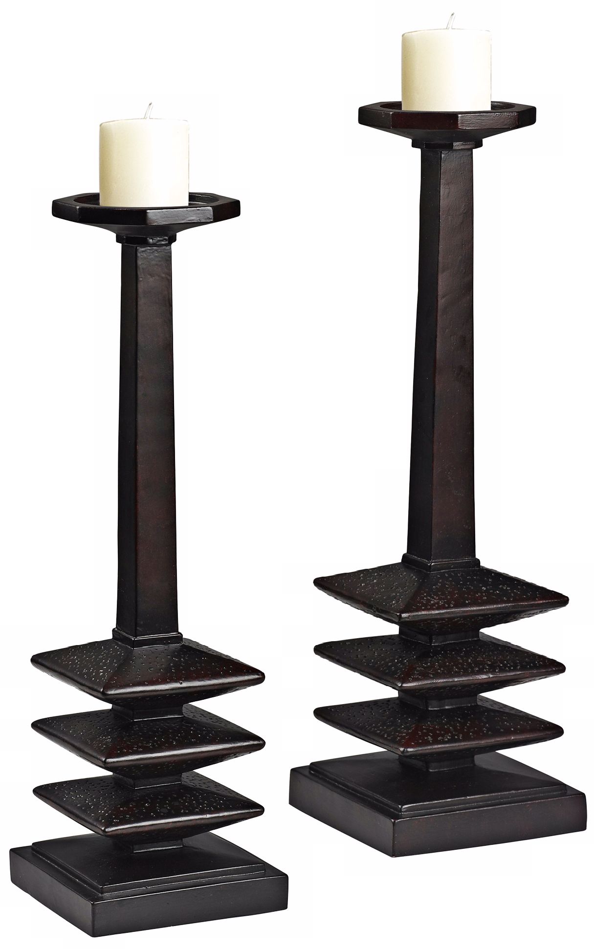 Set of 2 Mid-Century Candle Holders