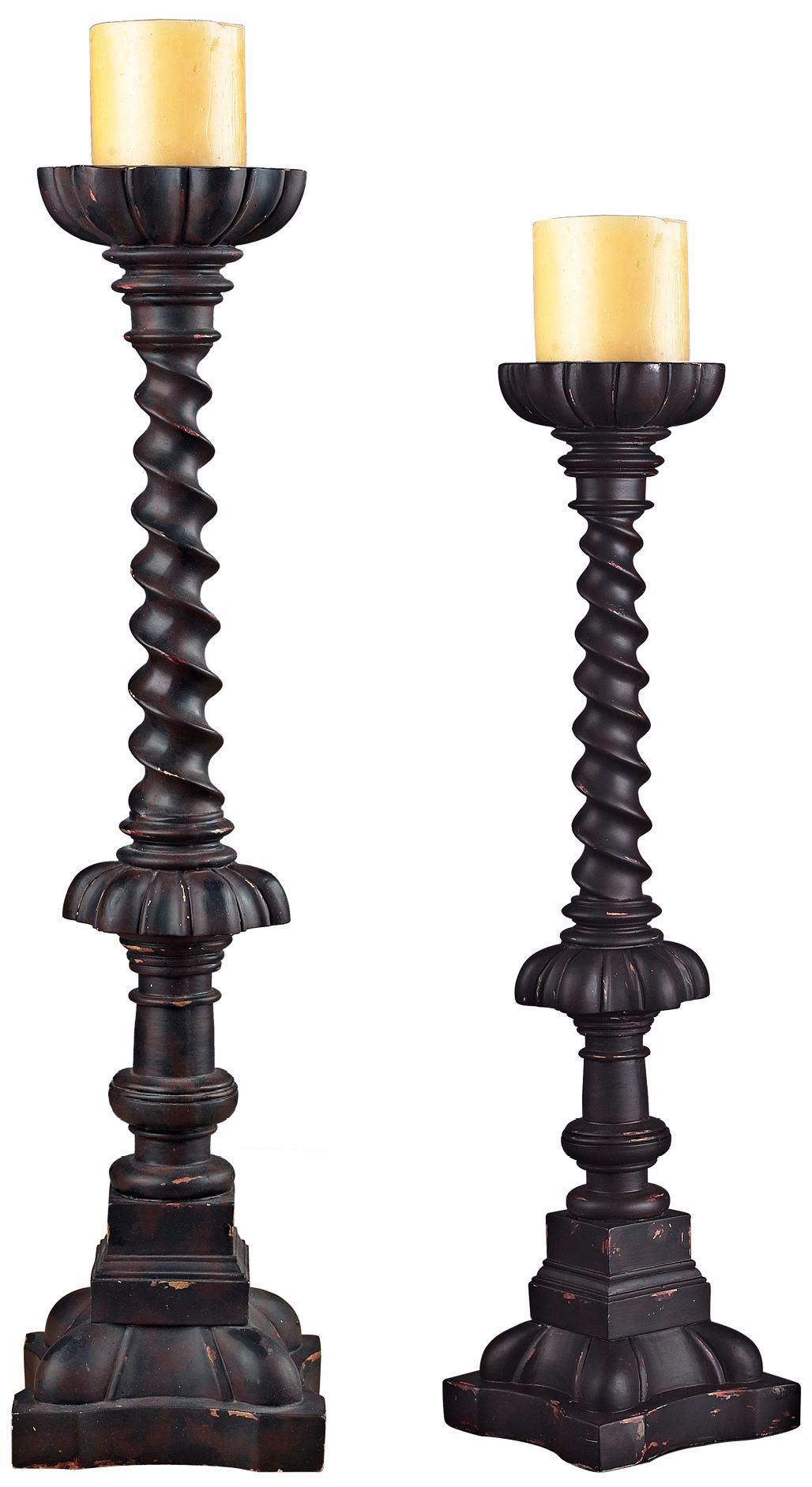 Fronton Black Candle Holder