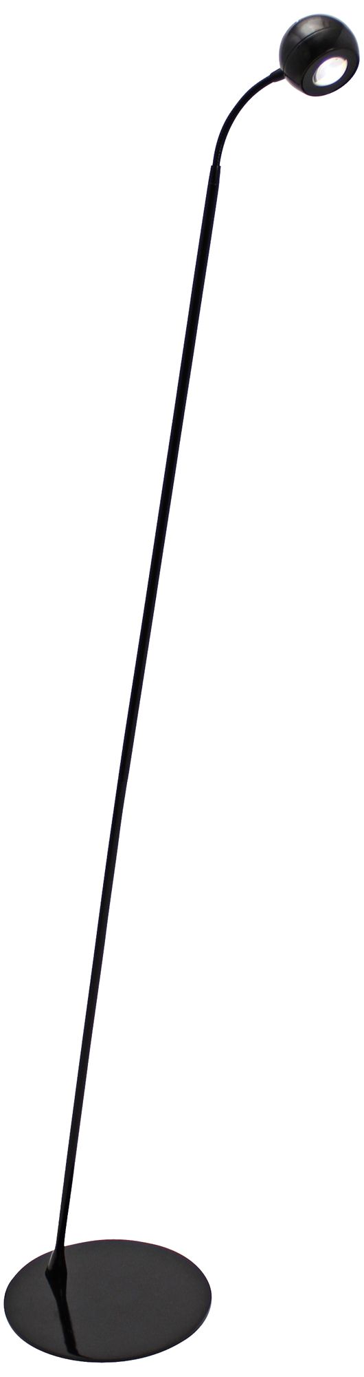 Sputnik Glossy Black Reader Touch LED Floor Lamp