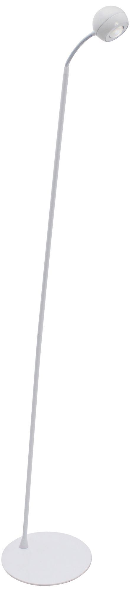 Sputnik Glossy White Reader Touch LED Floor Lamp