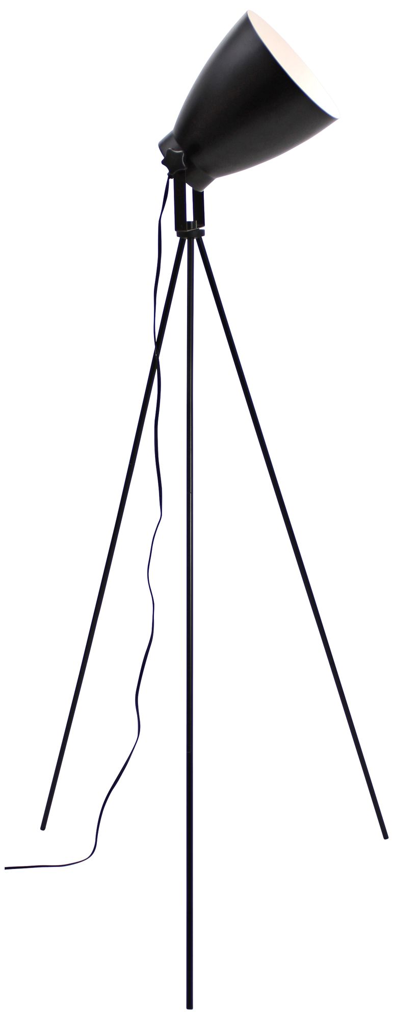 Ekko Reader Black Spotlight Tripod Floor Lamp