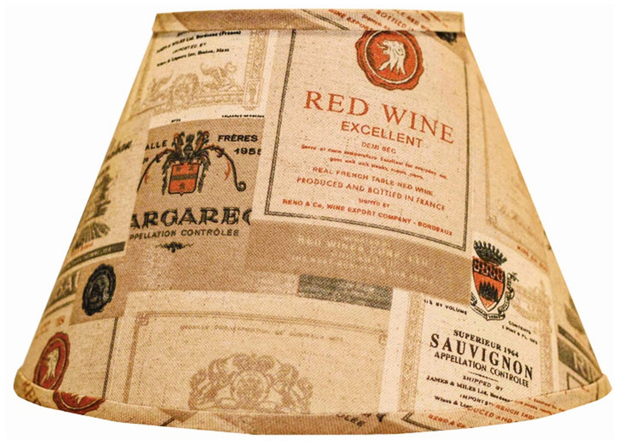 Wine Labels Empire Lamp Shade 6x12x8 (Spider)