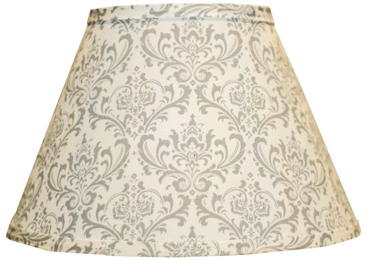 Gray Block Print Lamp Shade 8x14x10.25 (Spider)
