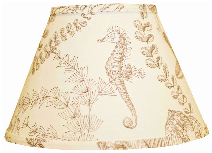 Empire Tan Nautical On Cream Lamp Shade 9x16x12 (Spider)
