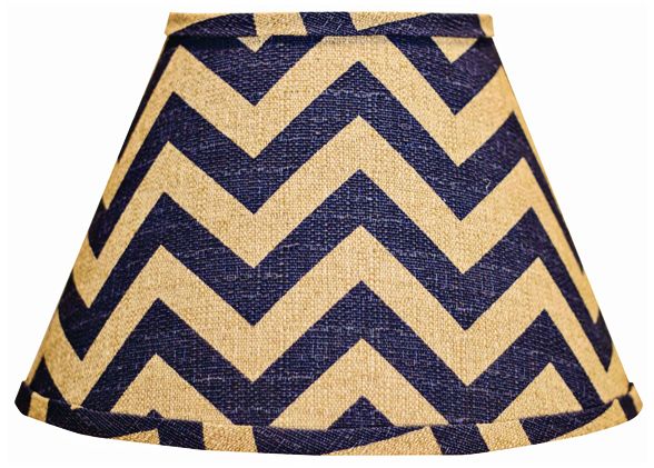 Empire Indigo Chevron Lamp Shade 9x16x12 (Spider)