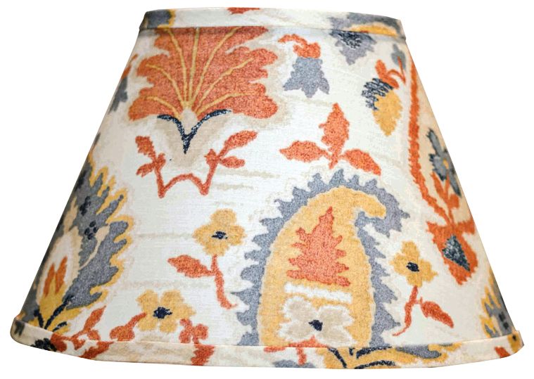 Orange And Blue Graphics Lamp Shade 10x18x13 (Spider)