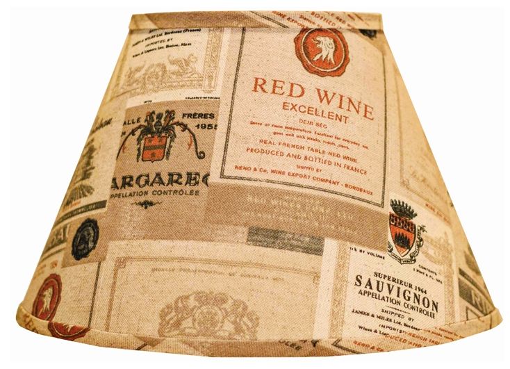 Wine Labels Empire Lamp Shade 10x18x13 (Spider)