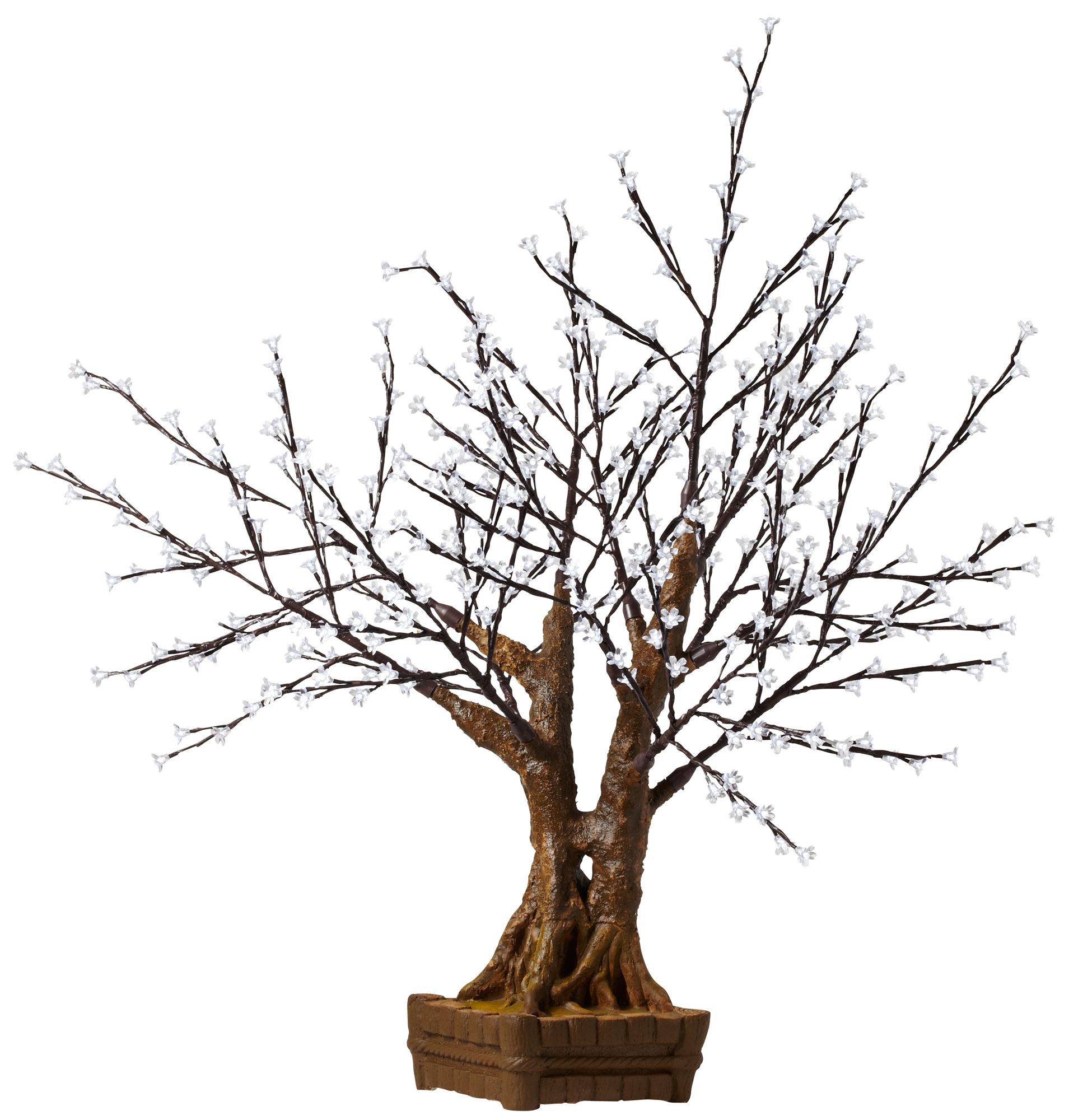 60" White Cherry Blossoms LED Floor Lamp
