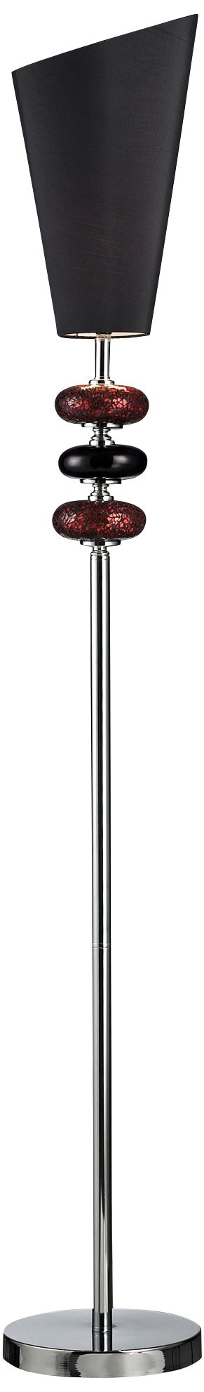 Dimond Delta Mosaic Glass and Chrome Floor Lamp