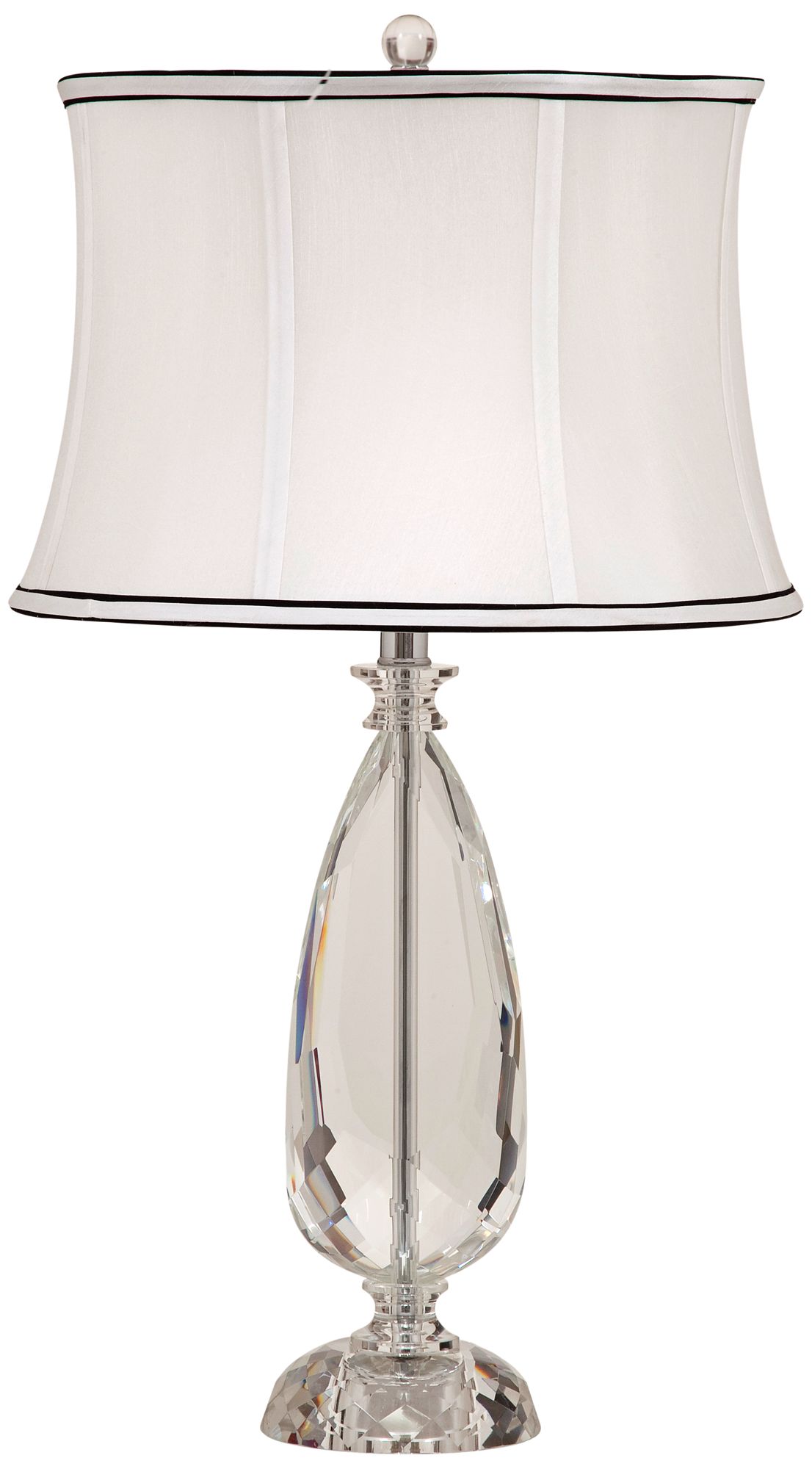 Waterstone Clear Faceted Crystal Table Lamp