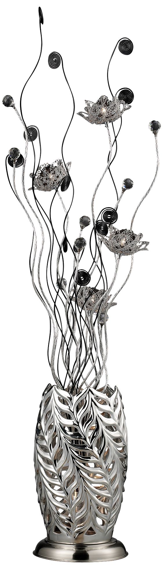 Dimond Cyprus Park Chrome and Black Floor Lamp